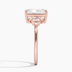 18K Solid Gold Iris Radiant Accent Lab Diamond Ring
