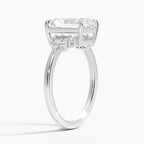 18K Solid Gold Iris Radiant Accent Lab Diamond Ring