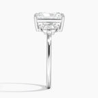 18K Solid Gold Iris Radiant Accent Lab Diamond Ring