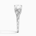 18K Solid Gold Jasmine Cushion Accent Lab Diamond Ring