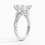 Vintage Marquise Cut Floral Filigree Engagement Ring in Solid Gold⁠