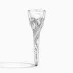 18K Solid Gold Jasmine Princess Accent Lab Diamond Ring