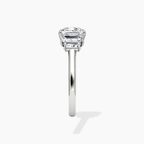 18K Solid Gold June Princess Baguette Accent Lab Diamond Ring