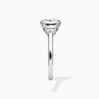 18K Solid Gold June Radiant Baguette Accent Lab Diamond Ring Gold