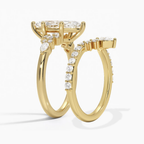 18K Solid Gold Katie Marquise Lab Diamond Bridal Ring Set