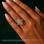 18K Solid Gold Katie Marquise Lab Diamond Bridal Ring Set