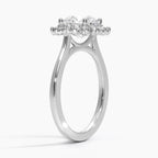 18K Solid Gold Liubov Round Vintage Accent Lab Diamond Ring