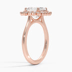 18K Solid Gold Liubov Asscher Vintage Accent Lab Diamond Ring