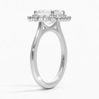 18K Solid Gold Liubov Asscher Vintage Accent Lab Diamond Ring