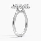 18K Solid Gold Liubov Marquise Vintage Accent Lab Diamond Ring