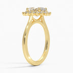 18K Solid Gold Liubov Oval Vintage Accent Lab Diamond Ring