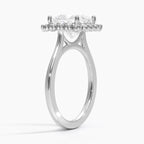18K Solid Gold Liubov Princess Vintage Accent Lab Diamond Ring