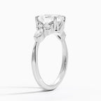18K Solid Gold Rosea Oval Accent Lab Diamond Ring