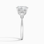 18K Solid Gold Rosea Oval Accent Lab Diamond Ring
