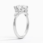 18K Solid Gold Rosea Pear Accent Lab Diamond Ring