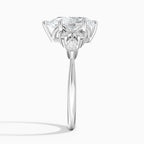 18K Solid Gold Rosea Pear Accent Lab Diamond Ring
