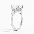 18K Solid Gold Rosea Princess Accent Lab Diamond Ring