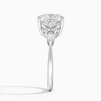 18K Solid Gold Rosea Princess Accent Lab Diamond Ring