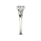 Oval Cut Bypass Marquise Cluster Engagement Ring in Solid Gold⁠