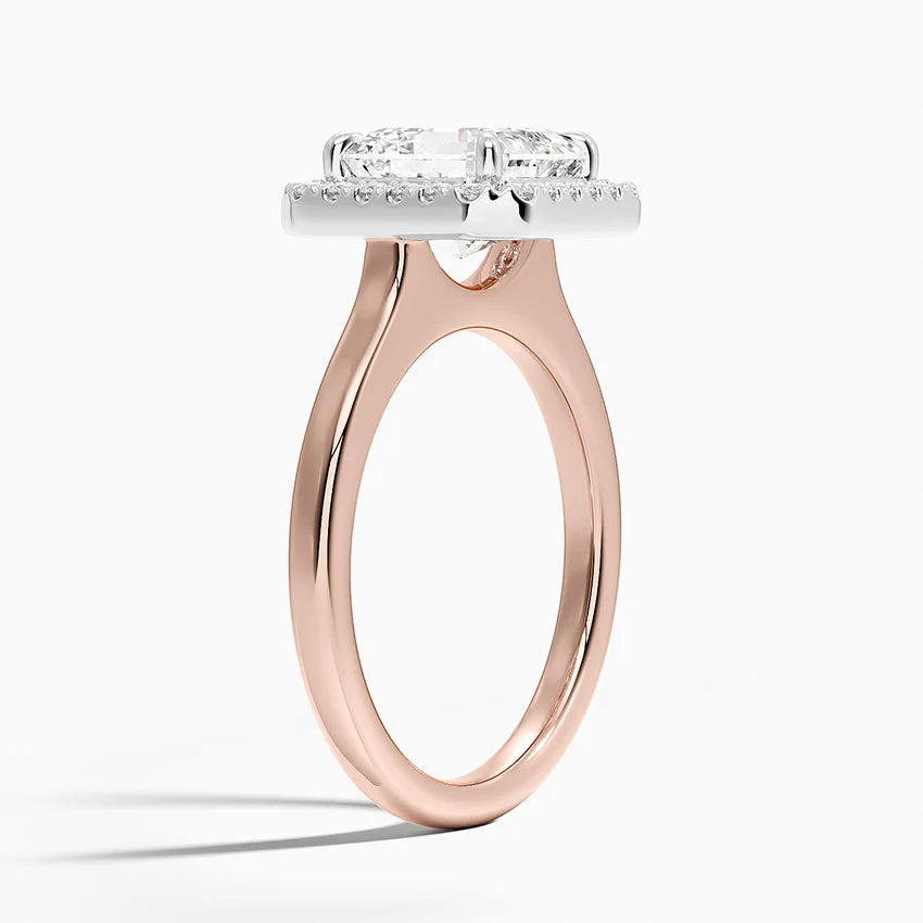 Moana Vintage Accents  Lab Diamond Ring in 18K Gold - Asscher