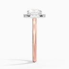 18K Solid Gold Moana Cushion Vintage Accent Lab Diamond Ring