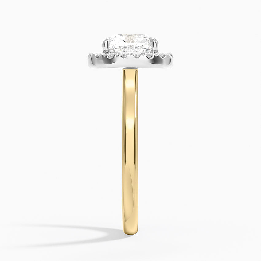 Moana Vintage Accents  Lab Diamond Ring in 18K Gold - Cushion
