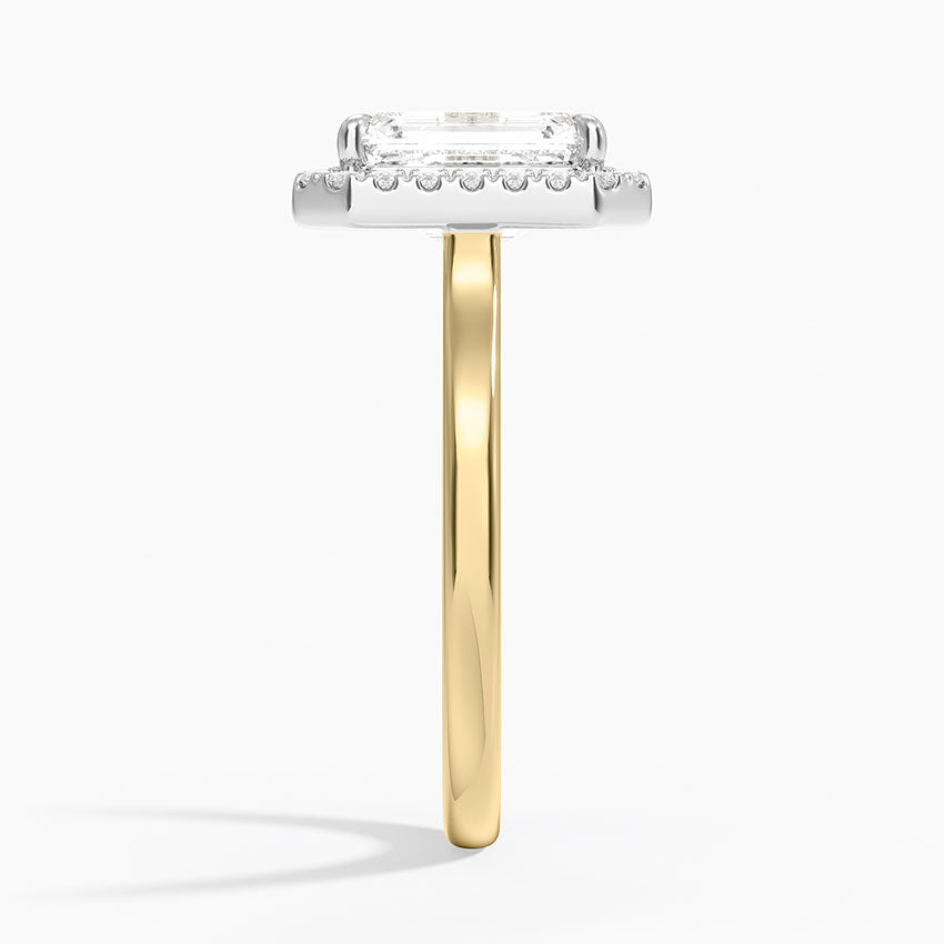 Moana Vintage Accents  Lab Diamond Ring in 18K Gold - Emerald