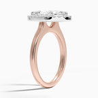 18K Solid Gold Moana Marquise Vintage Accent Lab Diamond Ring