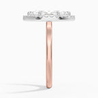 18K Solid Gold Moana Marquise Vintage Accent Lab Diamond Ring