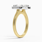 18K Solid Gold Moana Marquise Vintage Accent Lab Diamond Ring