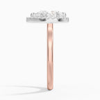 18K Solid Gold Moana Pear Vintage Accent Lab Diamond Ring