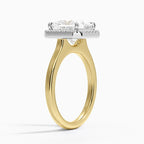 18K Solid Gold Moana Princess Vintage Accent Lab Diamond Ring
