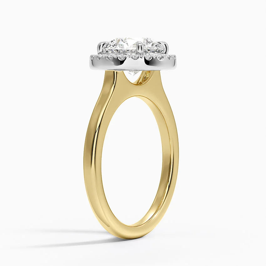 Moana Vintage Accents  Lab Diamond Ring in 18K Gold - Round