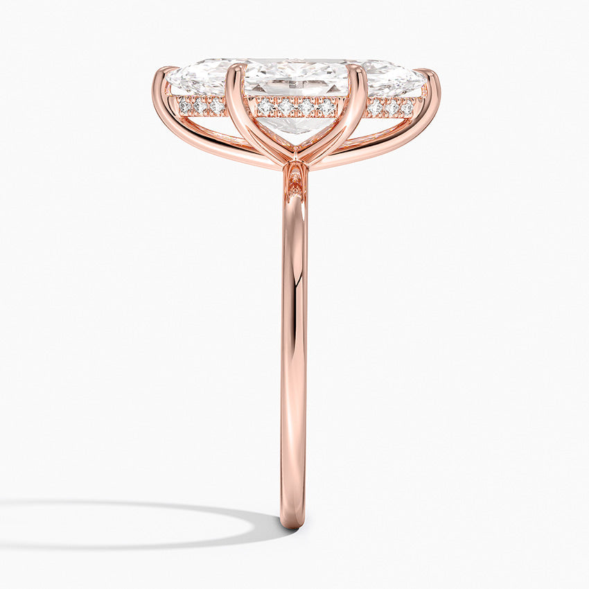 Marquise Cut Diamond Solitaire Engagement Ring in Solid Gold⁠