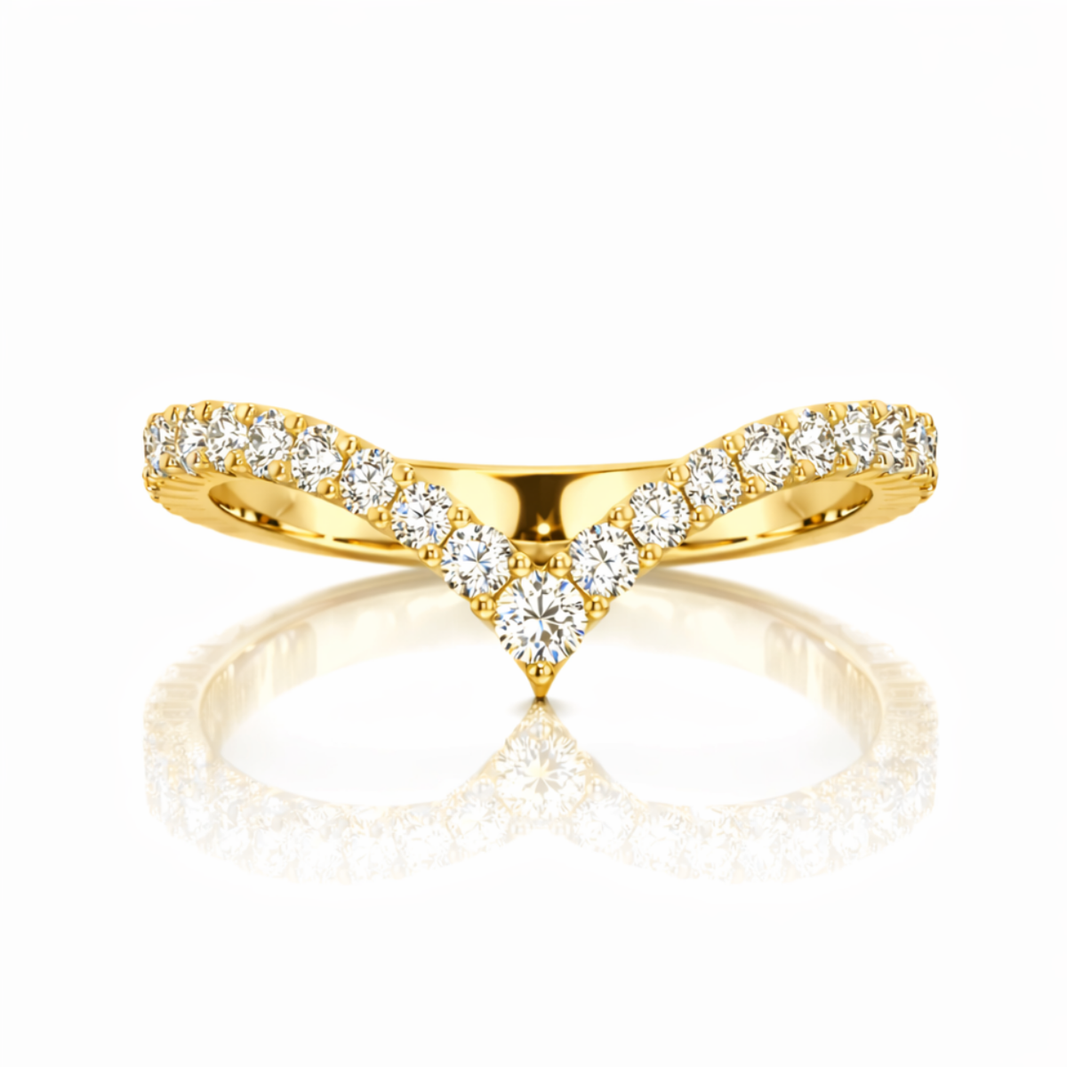 18K Solid Gold Madeleine Pear Halo Lab Diamond Bridal Ring Set