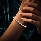⁠Mixed Cut Diamond Drop Bridal Jewelry Set with Necklace, Earrings, and Bracelet⁠