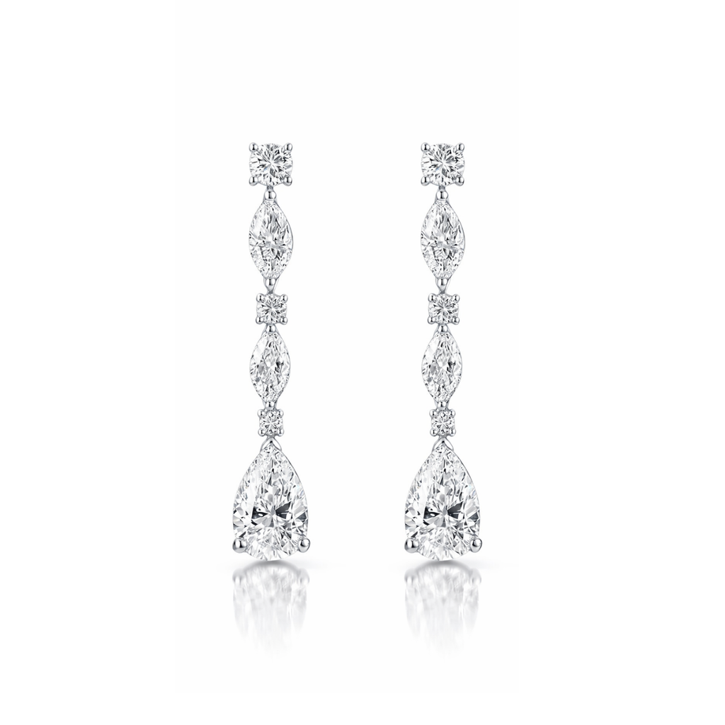 45 Carat Monique High Jewelry Bridal Lab-Grown Diamond Set 18K White Gold