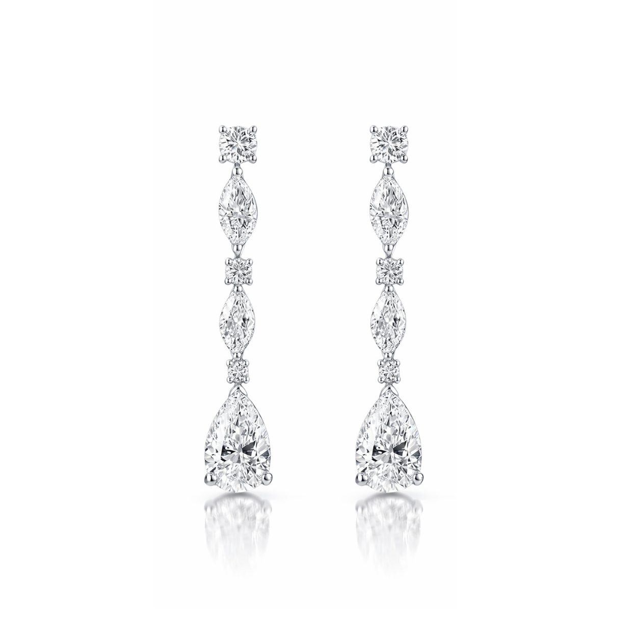 45 Carat Monique High Jewelry Bridal Lab-Grown Diamond Set 18K White Gold