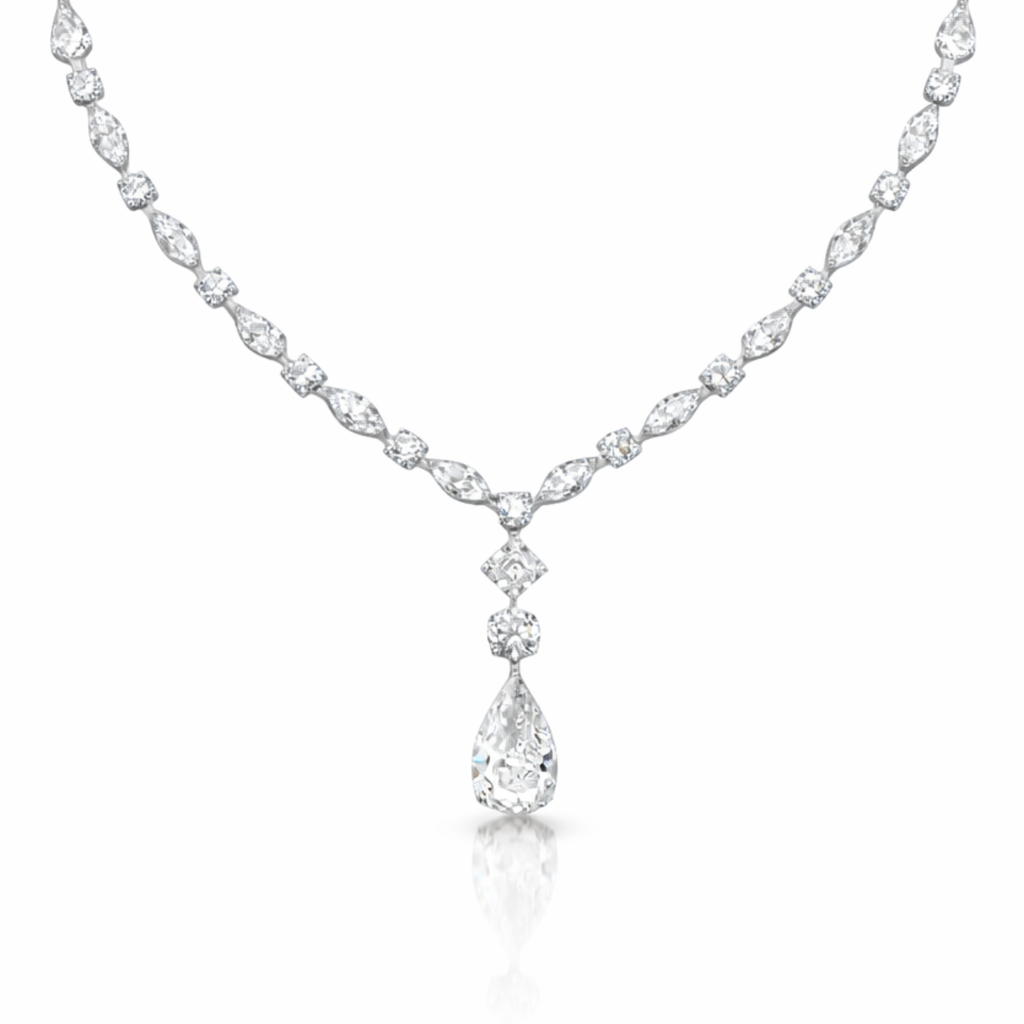 45 Carat Monique High Jewelry Bridal Lab-Grown Diamond Set 18K White Gold