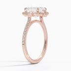 18K Solid Gold Nelly Asscher Vintage Accent Lab Diamond Ring