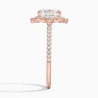 18K Solid Gold Nelly Asscher Vintage Accent Lab Diamond Ring