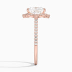 18K Solid Gold Nelly Princess Vintage Accent Lab Diamond Ring