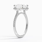 18K Solid Gold Nelly Princess Vintage Accent Lab Diamond Ring