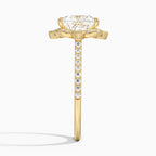 18K Solid Gold Nelly Princess Vintage Accent Lab Diamond Ring