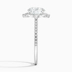 18K Solid Gold Nelly Round Vintage Accent Lab Diamond Ring