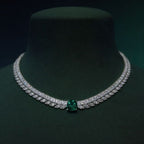 Florence Emerald Focal Double-Row Diamond High Jewellery Necklace