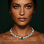 Florence Emerald Focal Double-Row Diamond High Jewellery Necklace