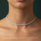 Classic Diamond Tennis Choker Necklace⁠