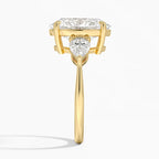 Pear Cut Three-Stone Engagement Ring in Solid Gold⁠