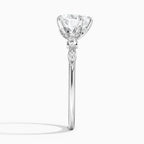 18K Solid Gold Poppy Heart Accent Lab Diamond Ring